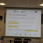 Fragment prezentacji przedstawionej podczas szolenia - omawiane etapy prac w latach 2018 - 2021